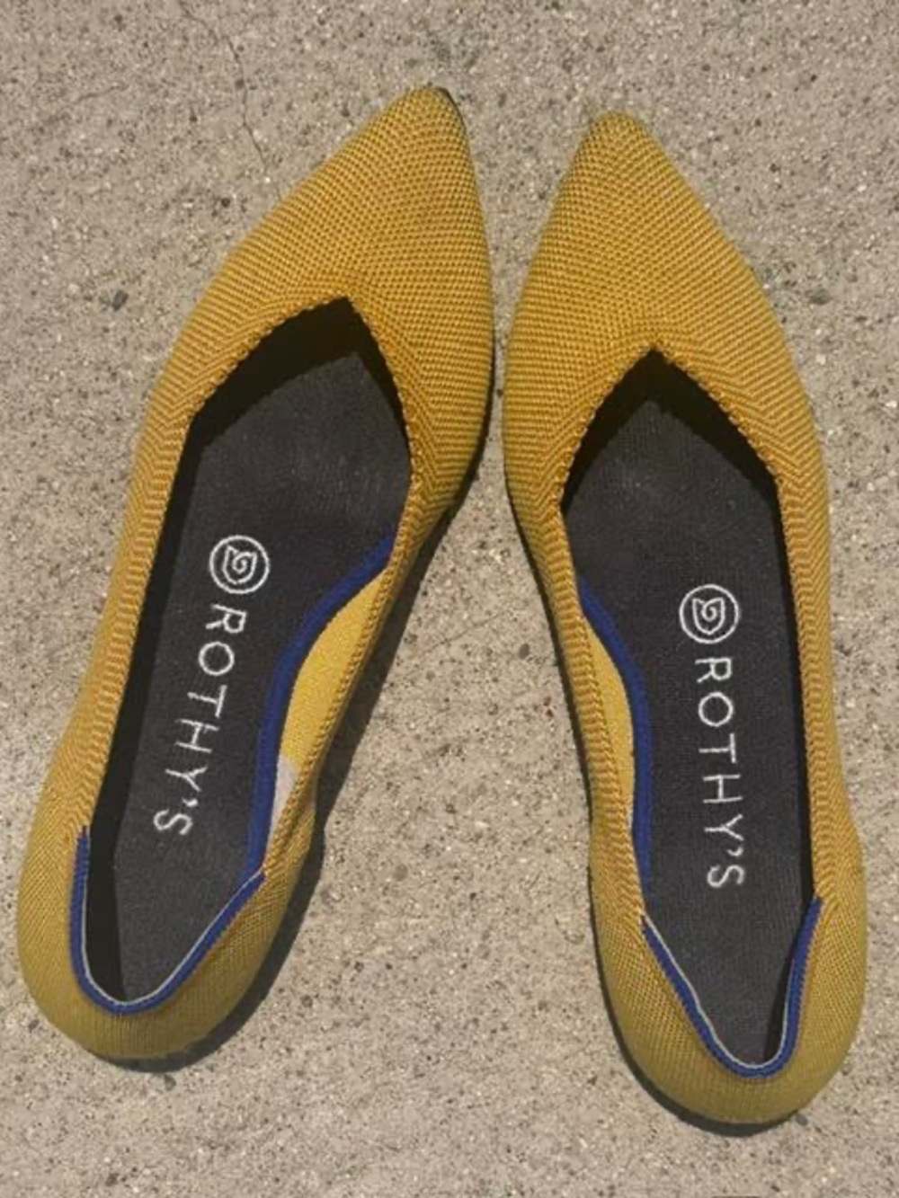 Rothy's The Point Flats Marigold Knit Washable Eco Friendly Size 7
